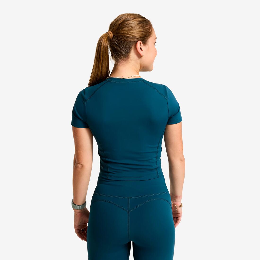 T-shirt de sport manches courtes femme, Shape foncé
