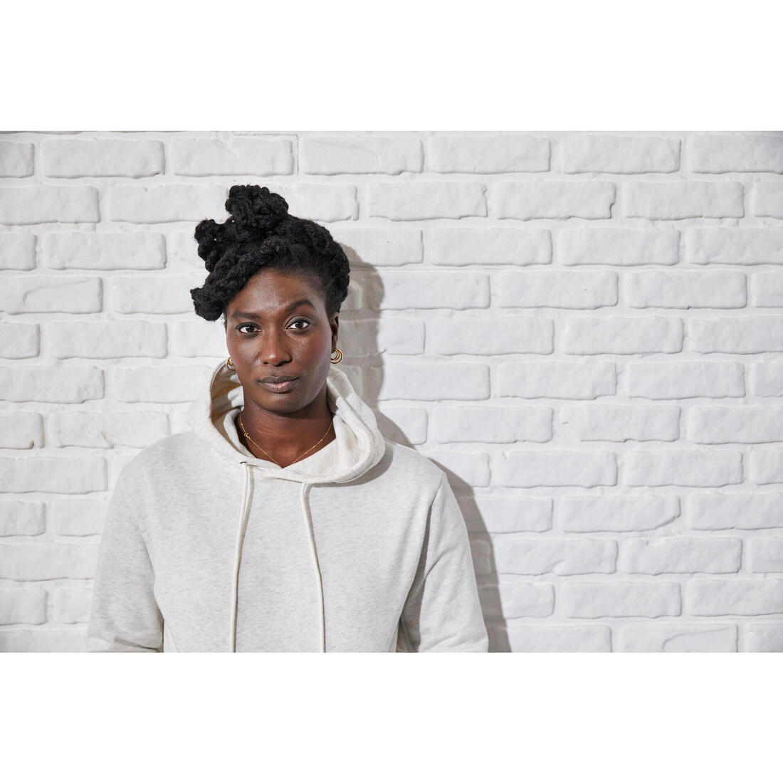 Sweat à capuche en coton fitness femme