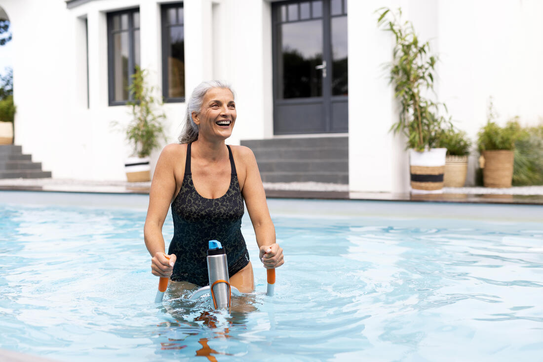 Maillot de bain 1 pièce Aquagym-Aquabike femme Sofi Lica kaki
