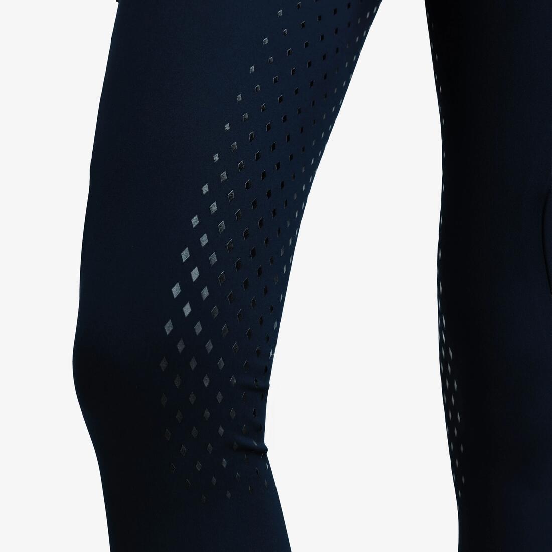 Legging équitation full grip Femme - 500 marine