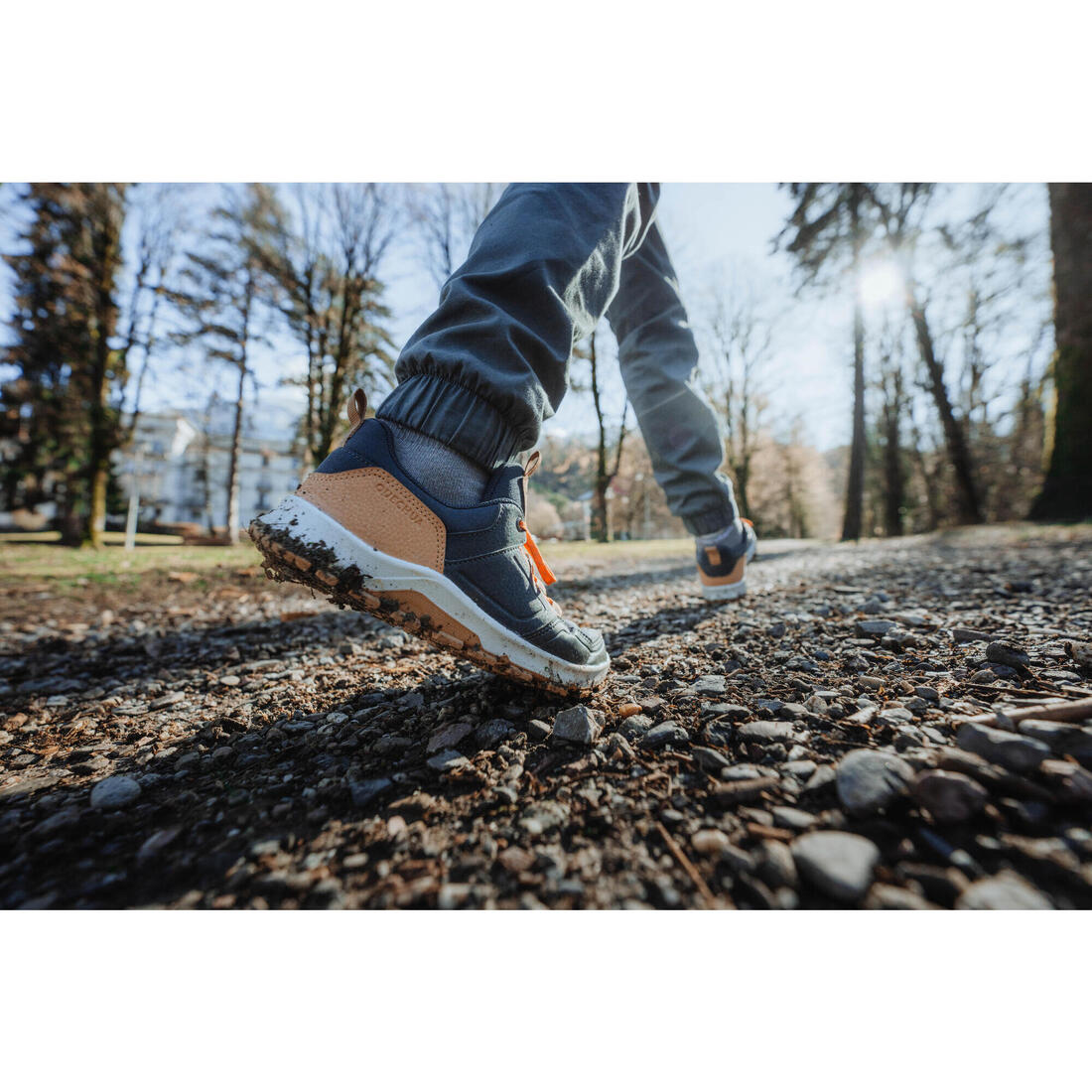 Chaussures de randonnée à lacets déperlantes 35 au 38 enfant, NH500