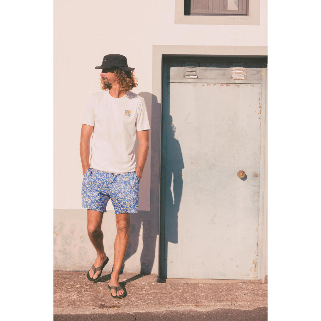 Boardshort surf 100 long surfergirl blue