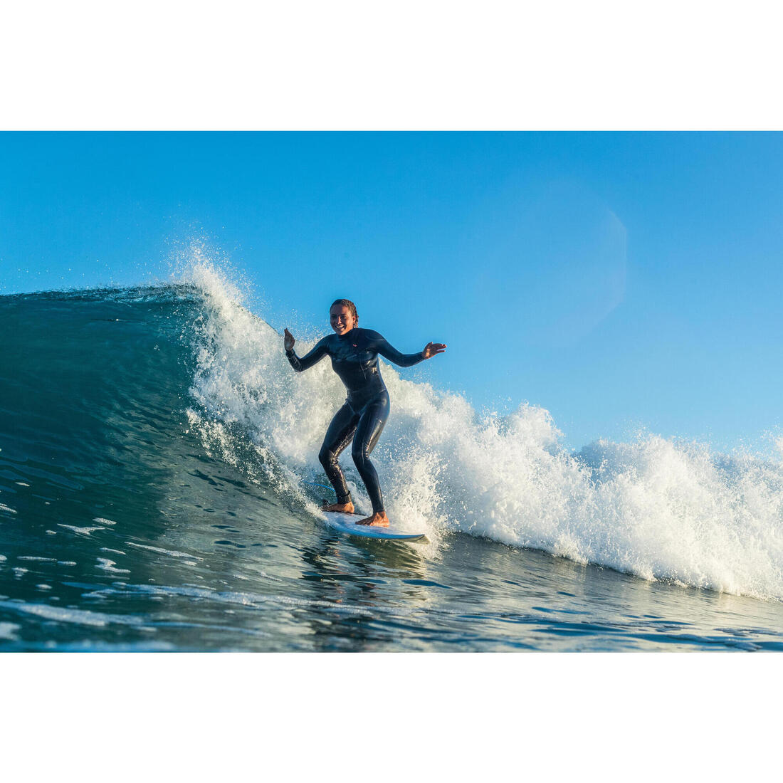 COMBINAISON DE SURF NÉOPRÈNE 3/2 MM 900 FEMME BLEU MARINE