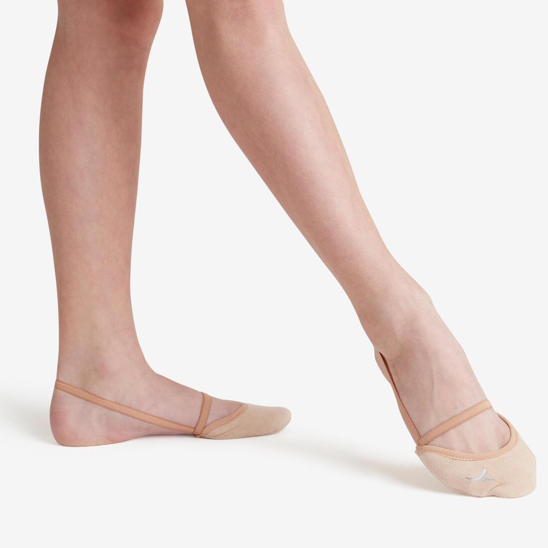 Demi-pointes de Gymnastique Rythmique en microfibre Beige