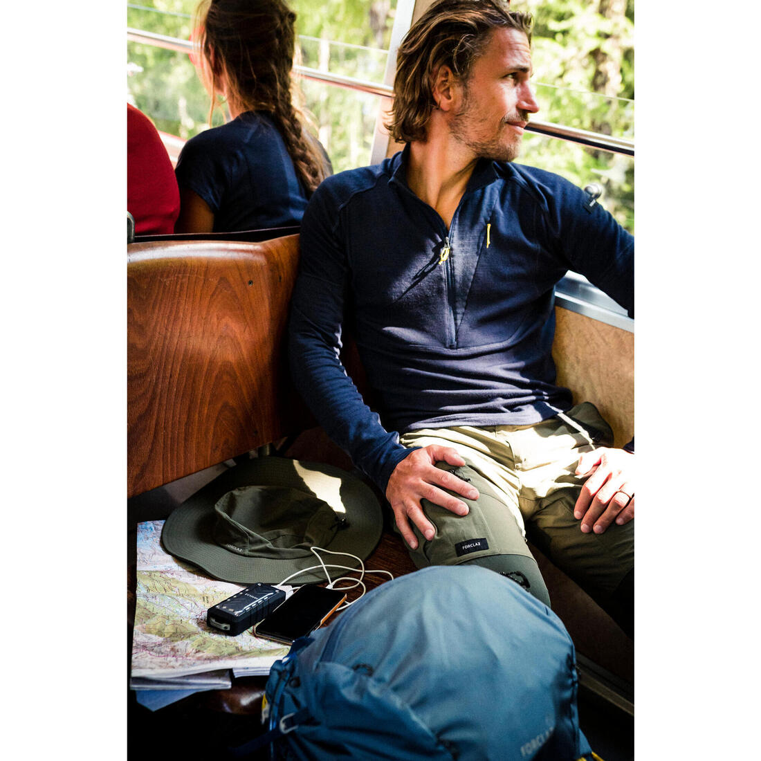 T-shirt manches longues de trekking en laine mérinos - MT900 -Homme