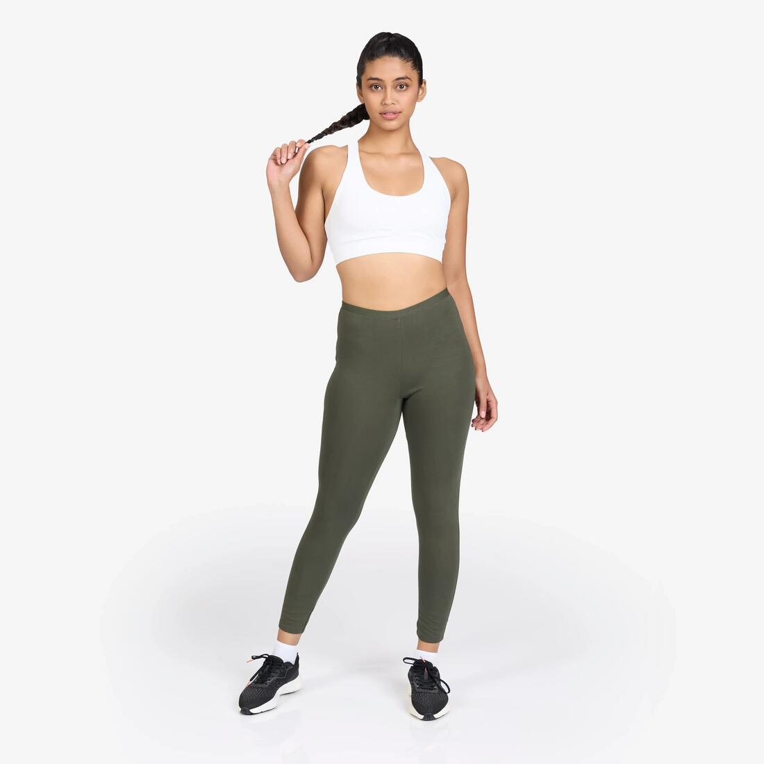 Legging de sport classique en coton et extensible femme