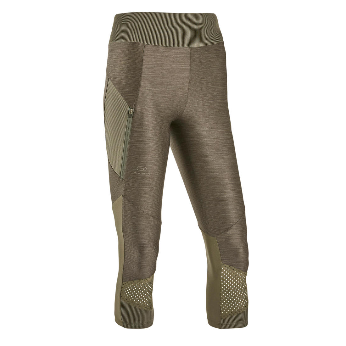 Legging court running respirant femme - Dry+ Feel noir