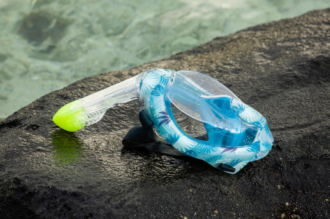 Masque snorkeling surface easybreath + avec valve acoustique > 10 ans - jungl