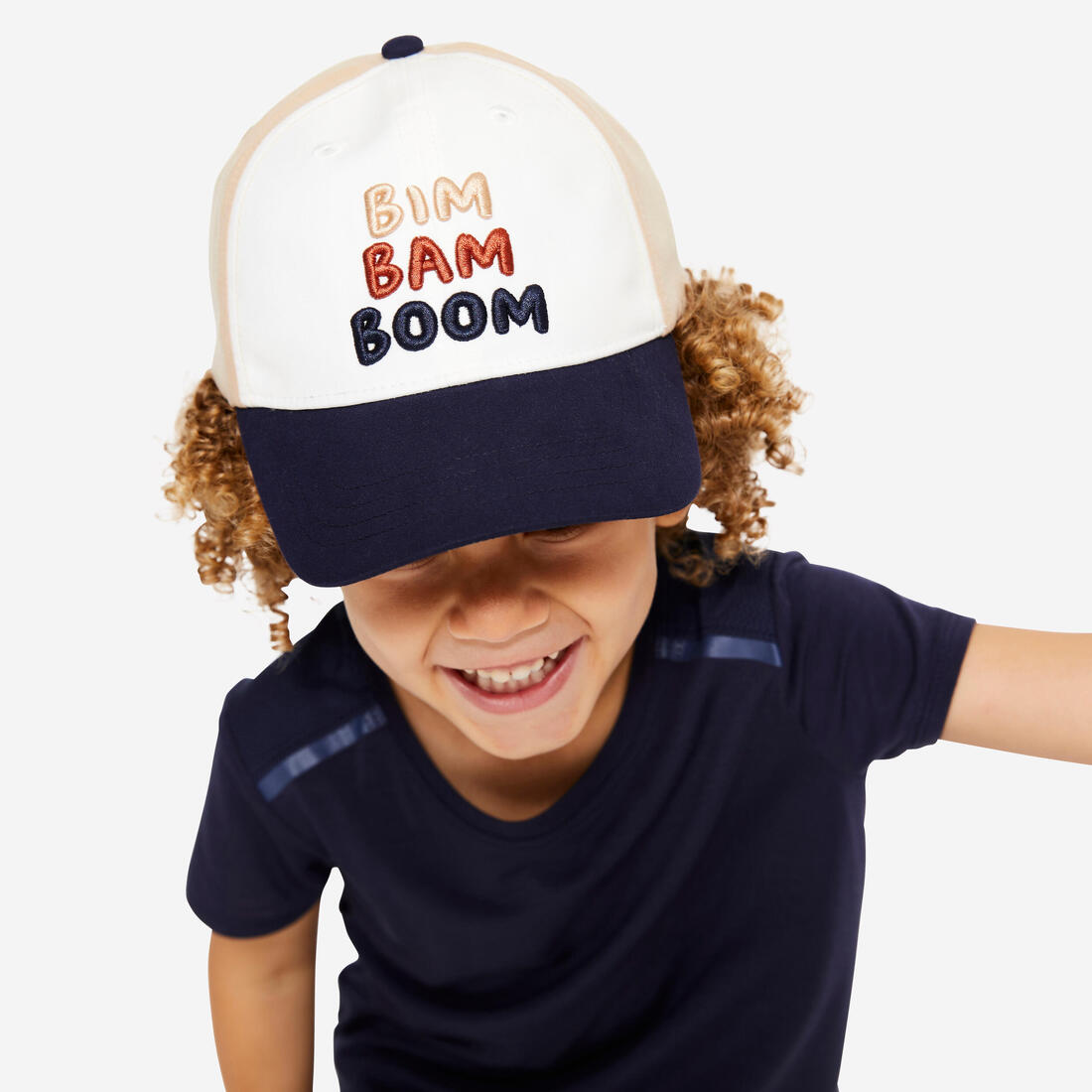 Casquette multisport ajustable bébé mixte, Rose blanc terracotta