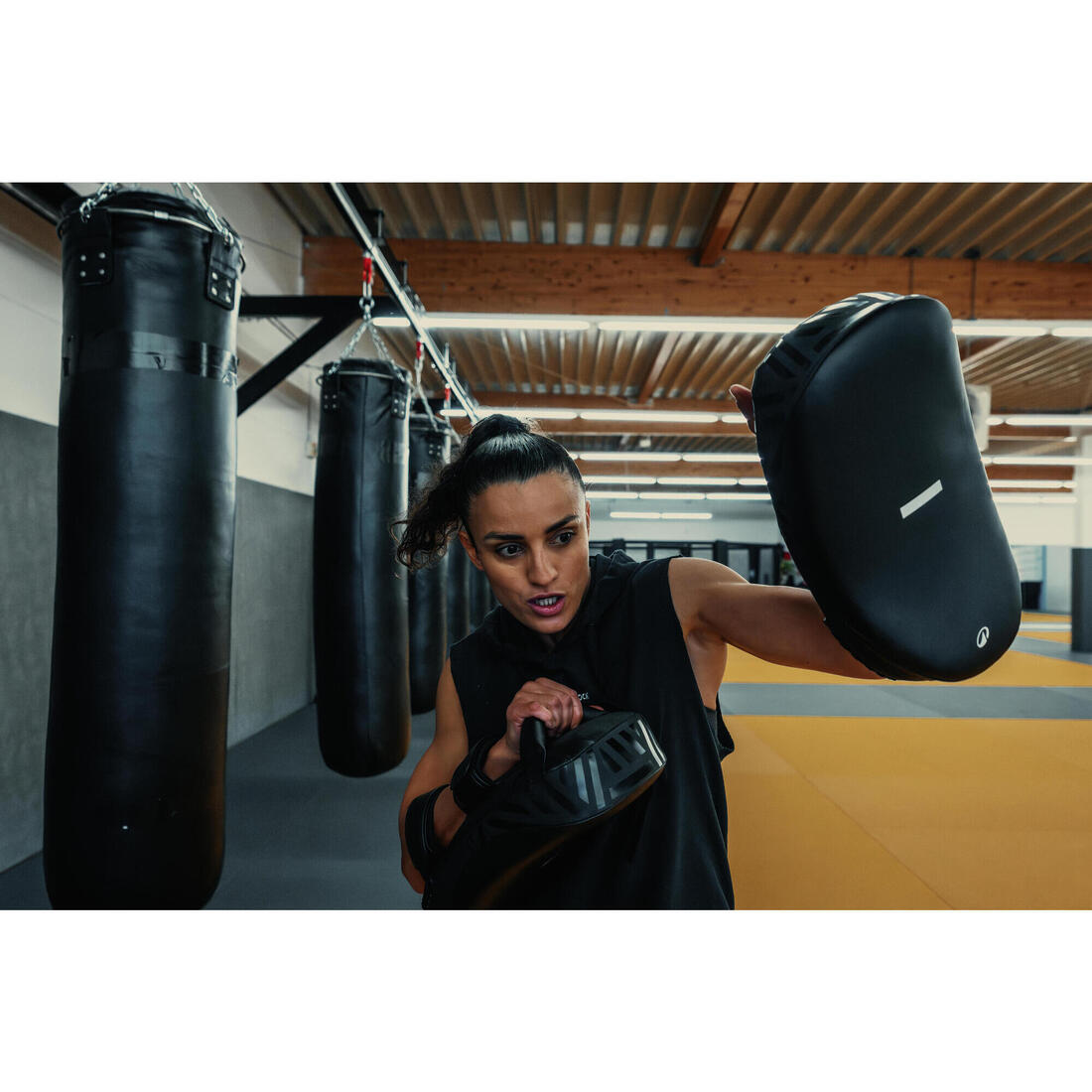 Pao de kick-boxing, muay-thai- noir