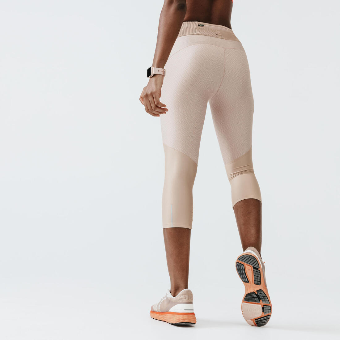 Legging court running respirant femme - Dry+ Feel noir