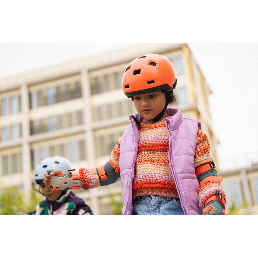 Set 3x2 protections roller trottinette skate enfant PLAY