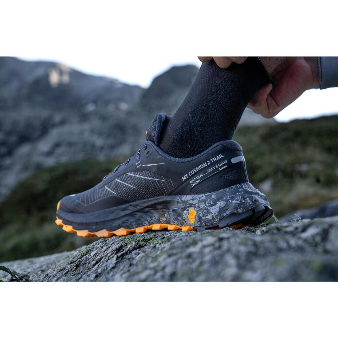Chaussures de trail running homme EVADICT MT CUSHION 2 Noires Edition limitée