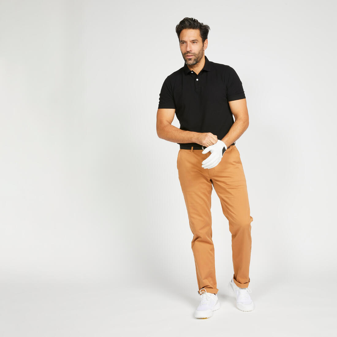 Polo de golf en coton polyester manches courtes homme, MW500
