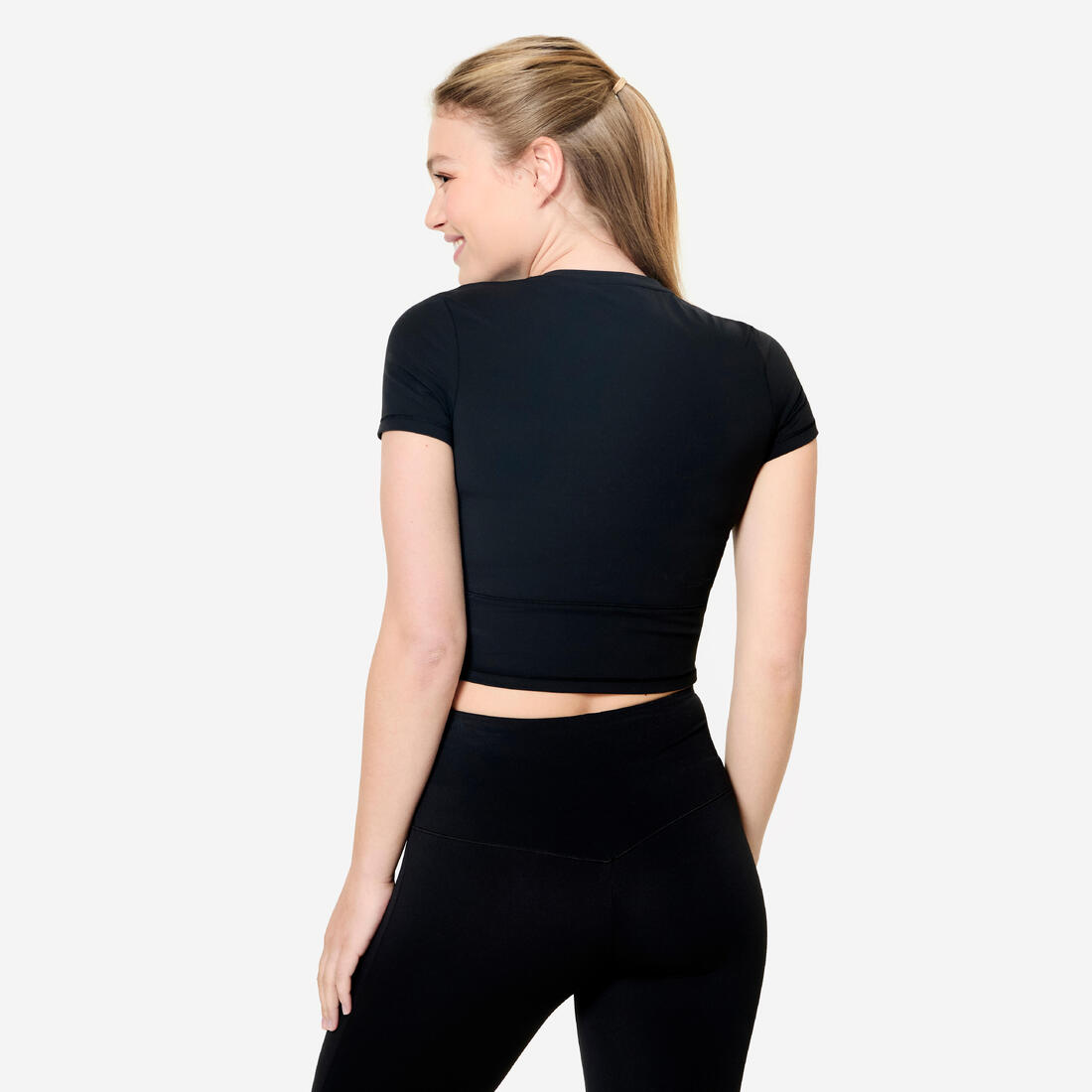 T-shirt de yoga et Pilates extensible et doux femme, Breathe
