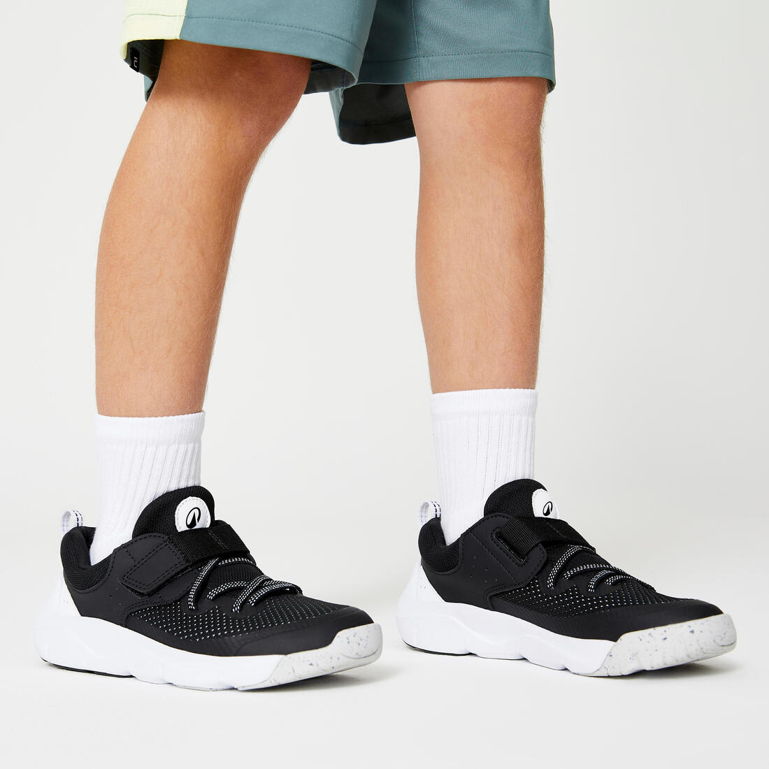 Chaussures de sport à scratch légères enfant, Playful Fast noir et