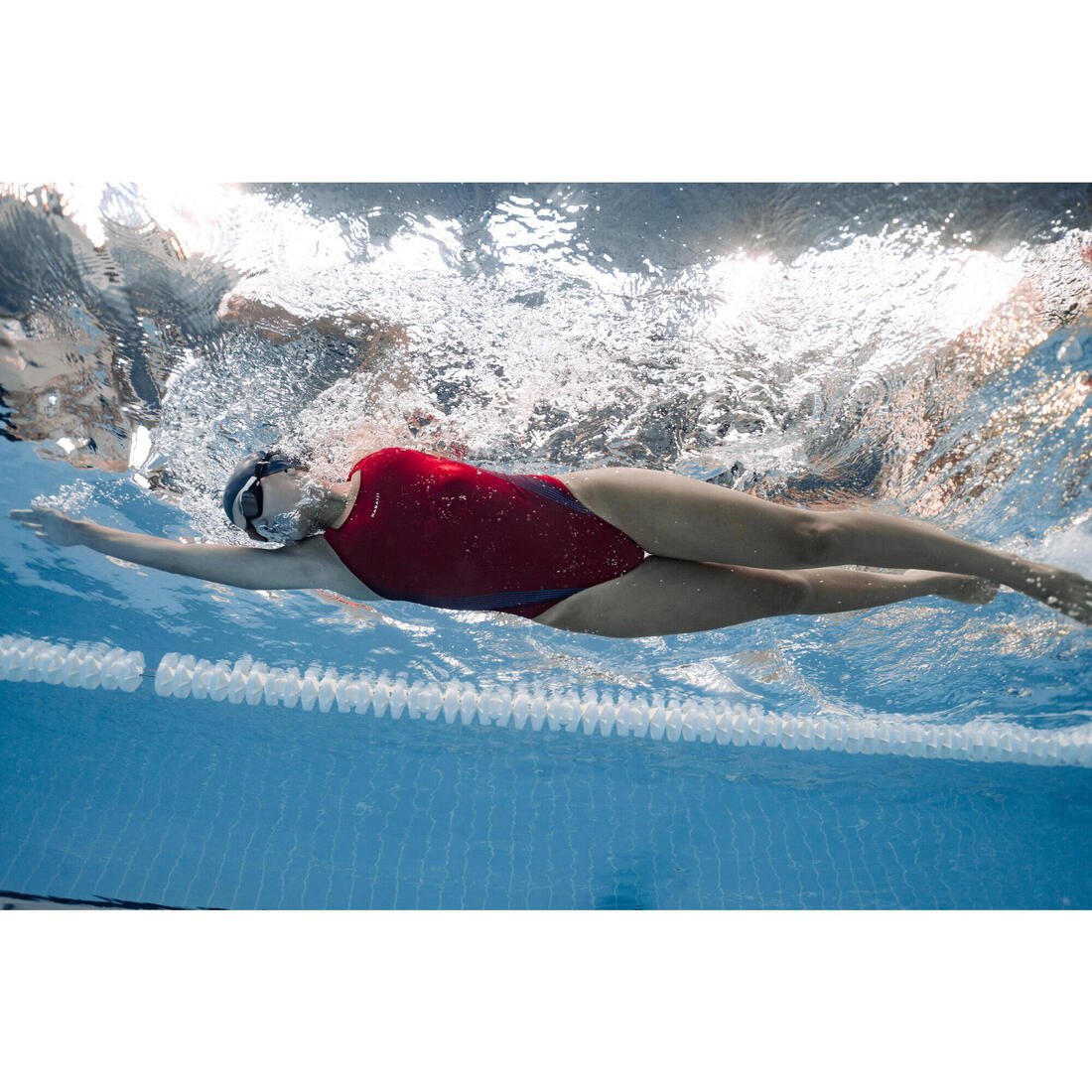 Maillot de bain 1 pièce natation entraînement femme, Kamyleon geol