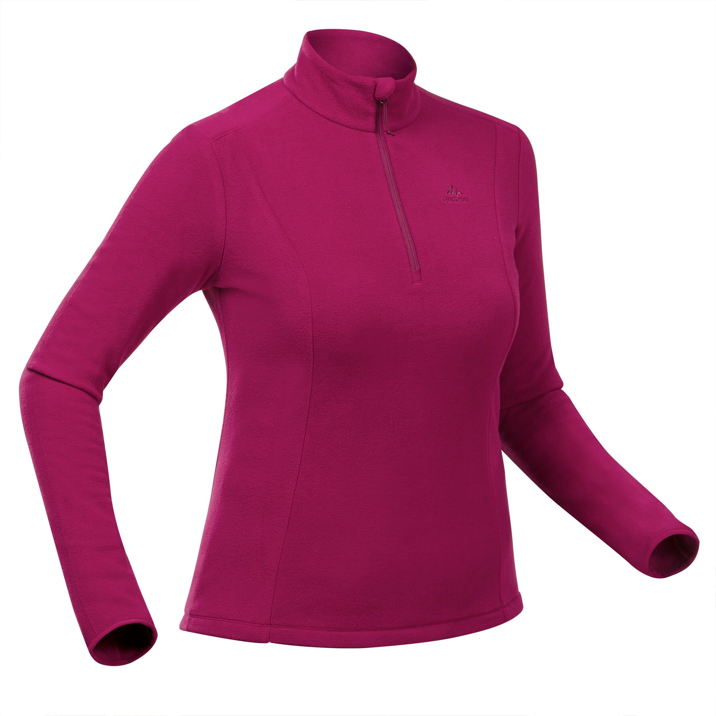 Polaire de randonnée montagne femme, MH100 demi zip