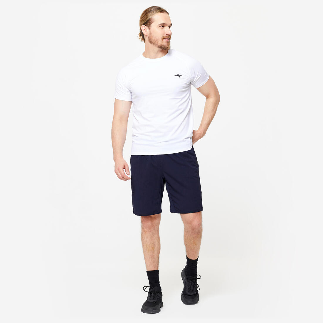 Short de fitness respirant poches zippées homme