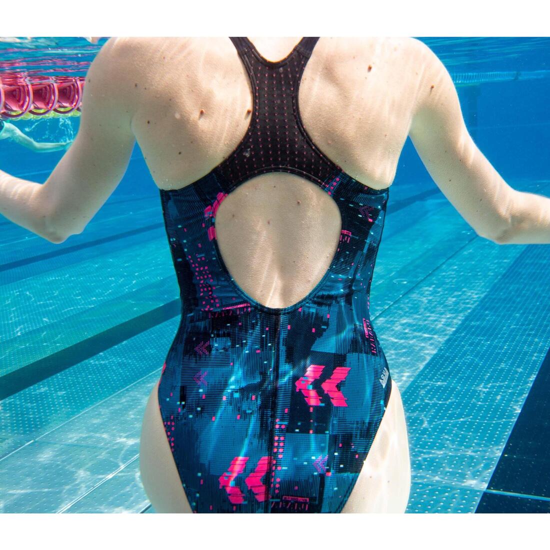 Maillot de bain 1 pièce de natation femme Kamyleon All Geo