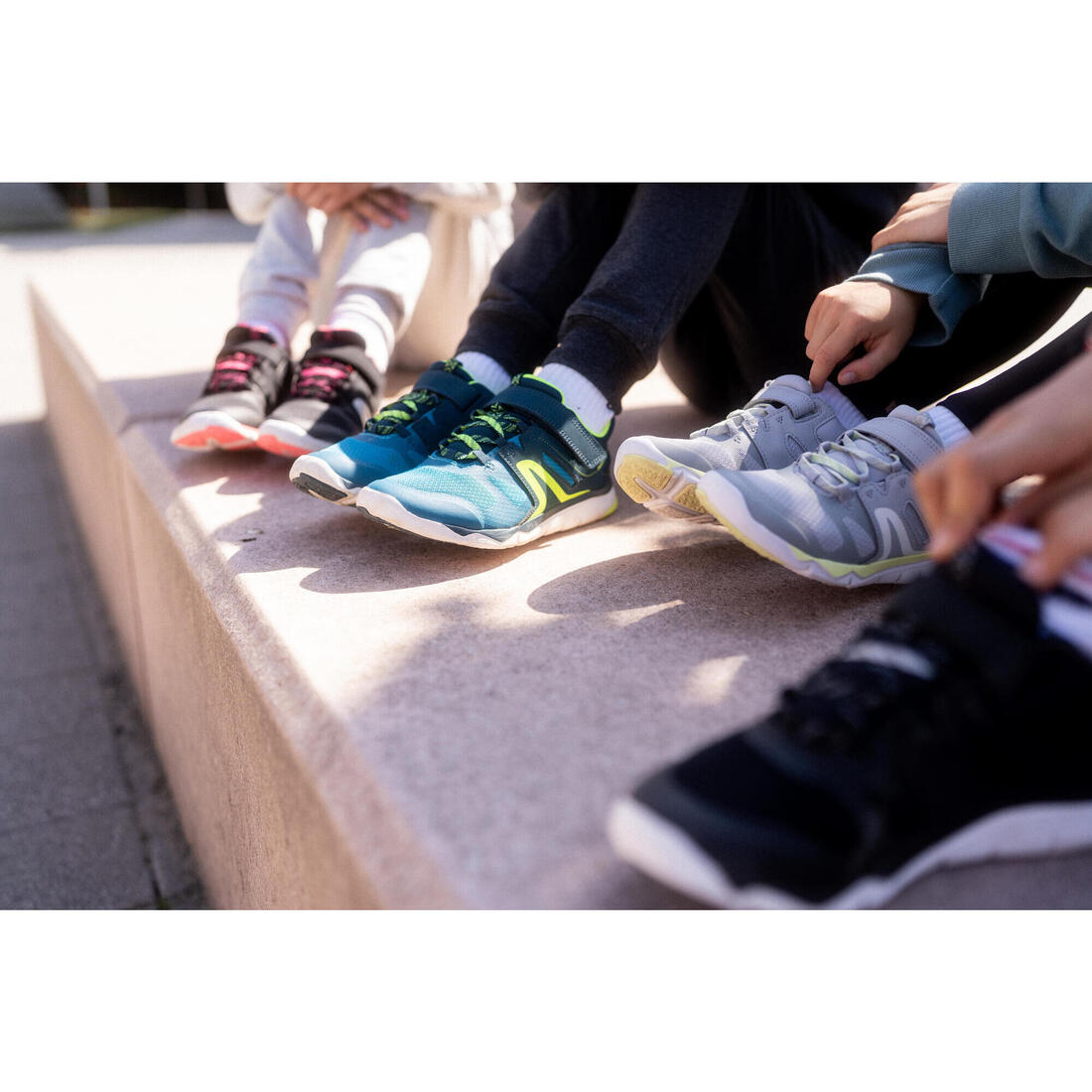 Chaussures enfant à scratch légères et respirantes PW 540 JR