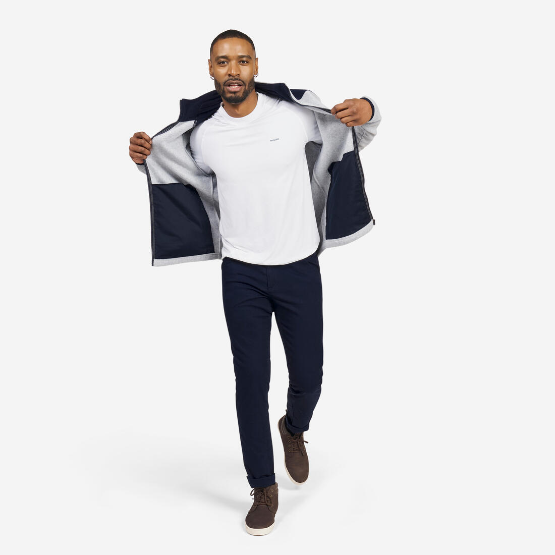 Polaire chaude de voile homme, 100 chiné