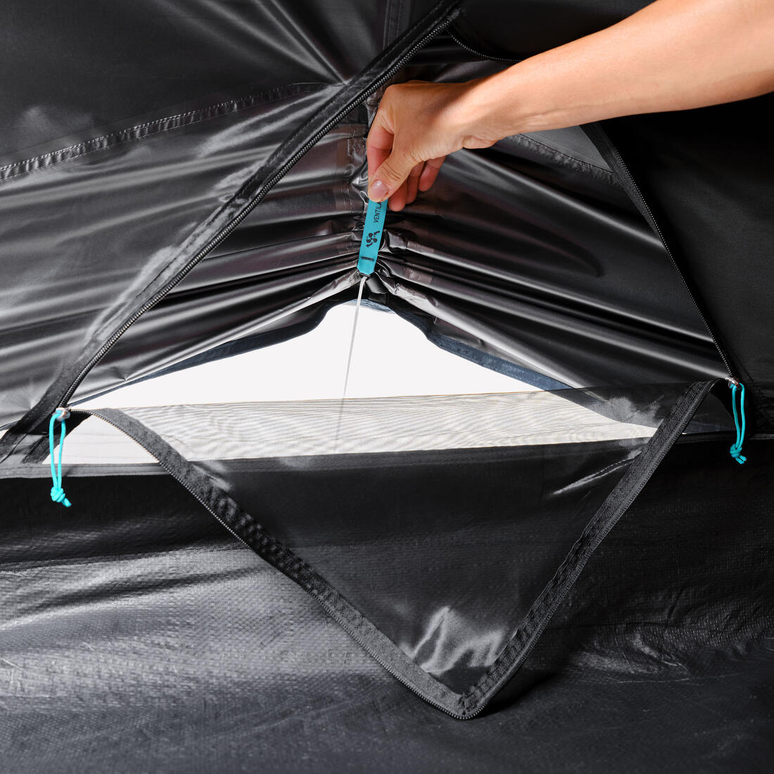 Tente de camping 2 places, MH100 Fresh & Black
