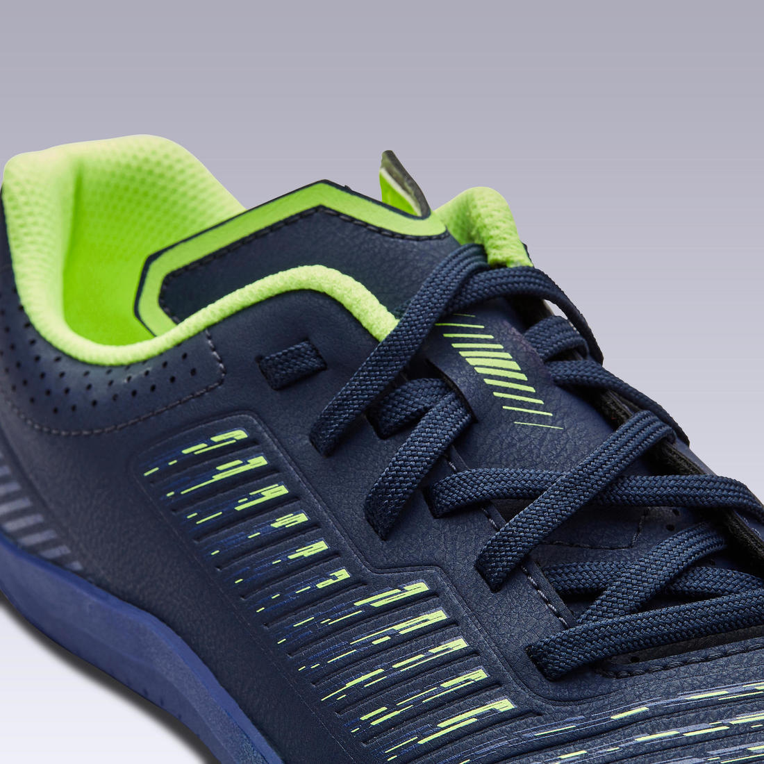 Chaussures de Futsal enfant GINKA 500 bleu foncé