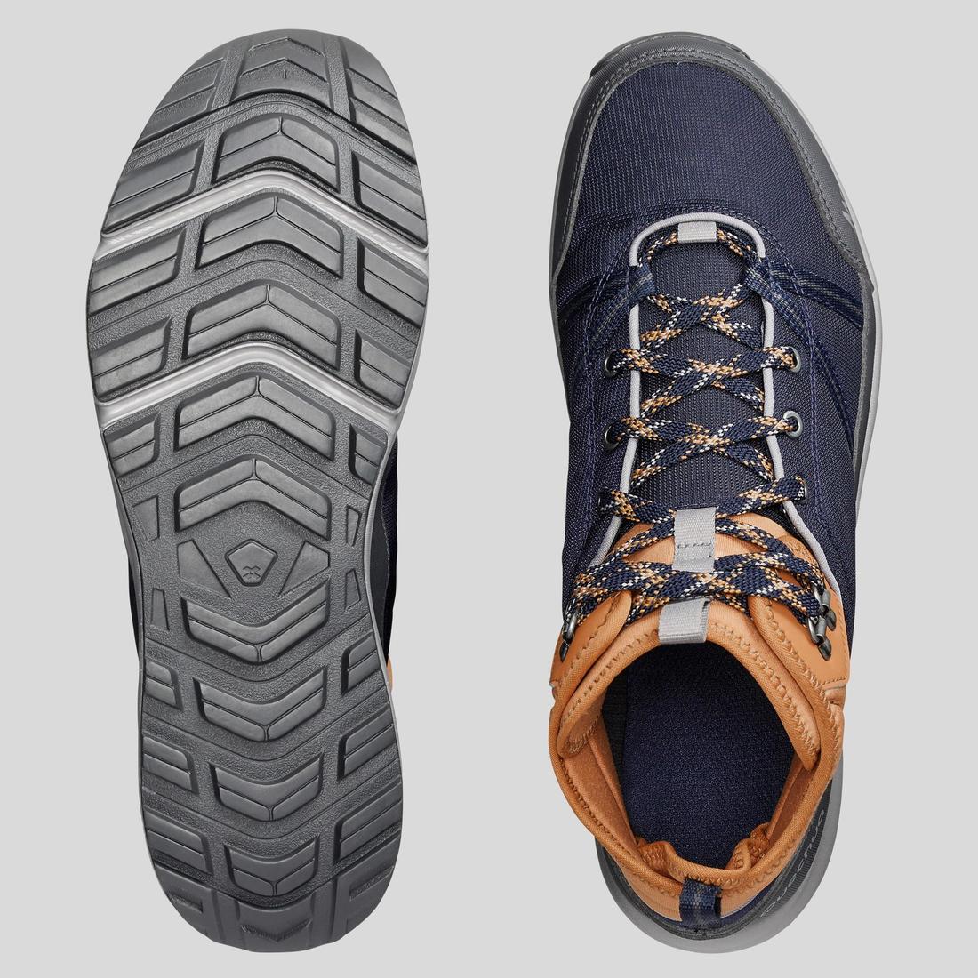 Chaussures de randonnée mid imperméables homme, NH100 WP bleu