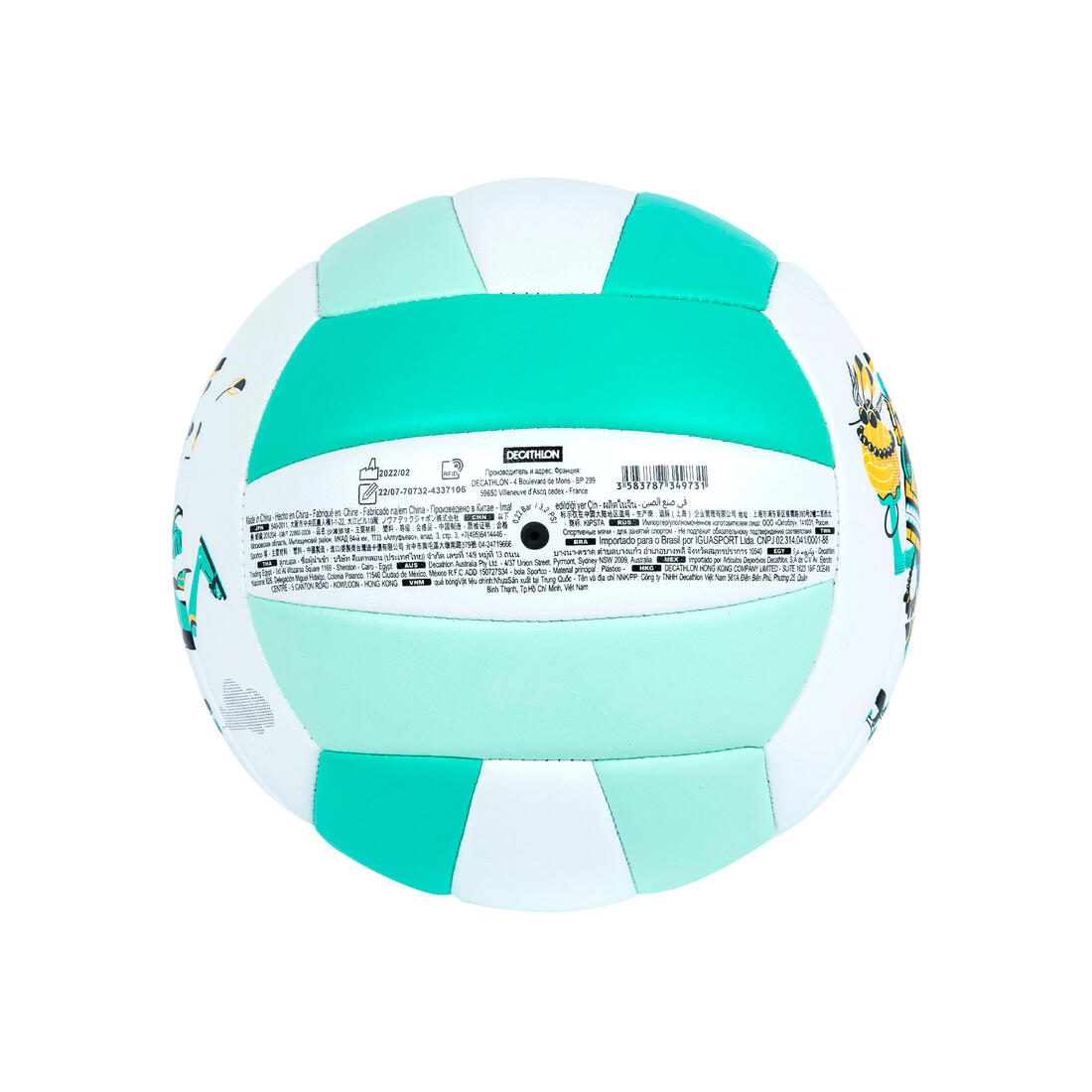 Ballon de Beach volley 100 Classic cousu Taille 3 Junior Vert Totem