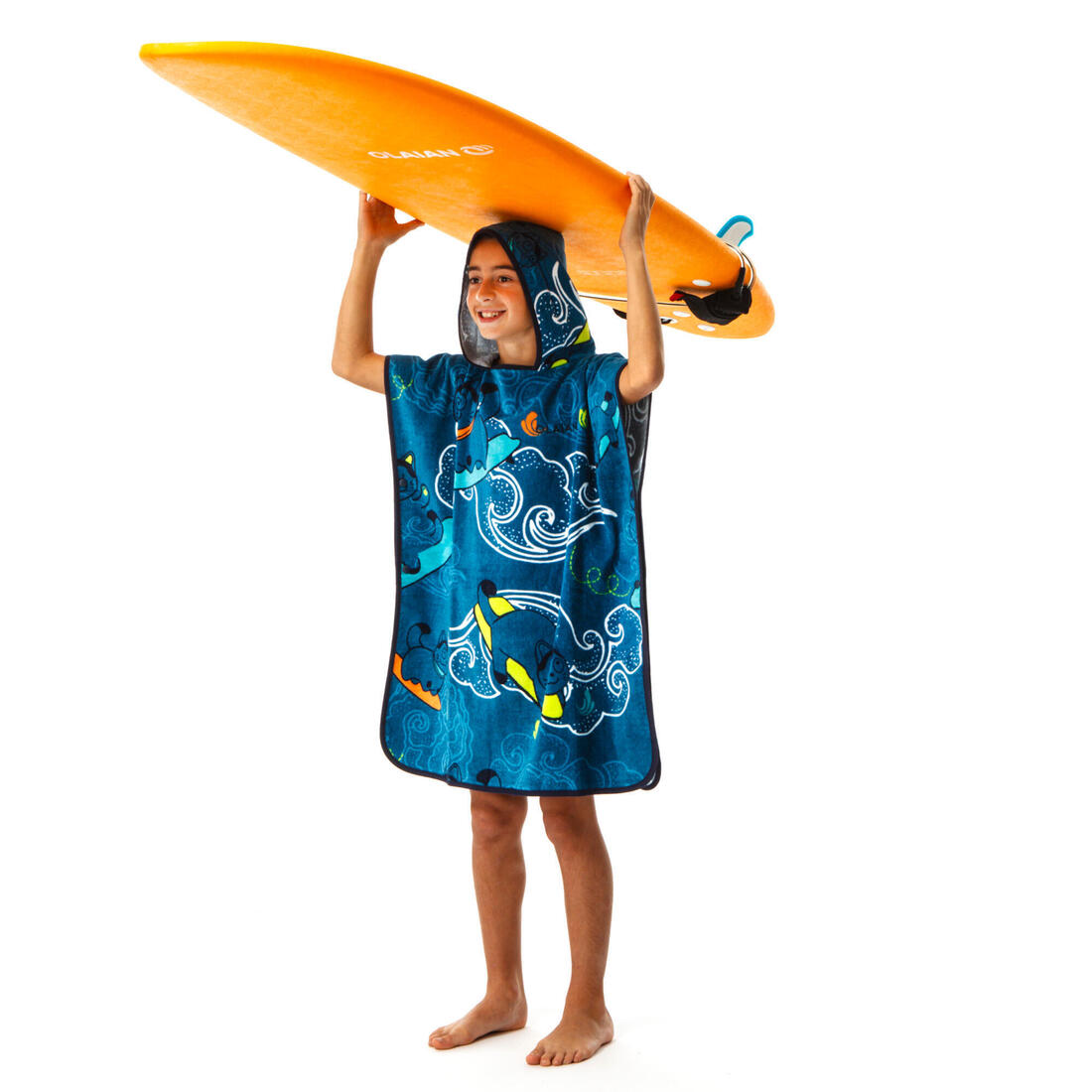 Poncho surf 500 junior (110 à 135 cm) surfy