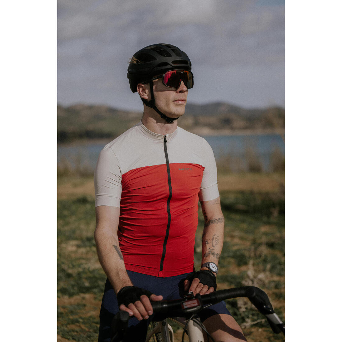 Maillot vélo route manches courtes été ajusté homme - EDR 2