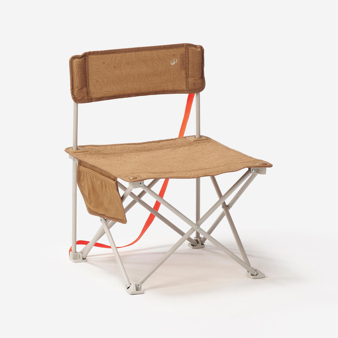 Chaise basse compacte de camping 100 bleue
