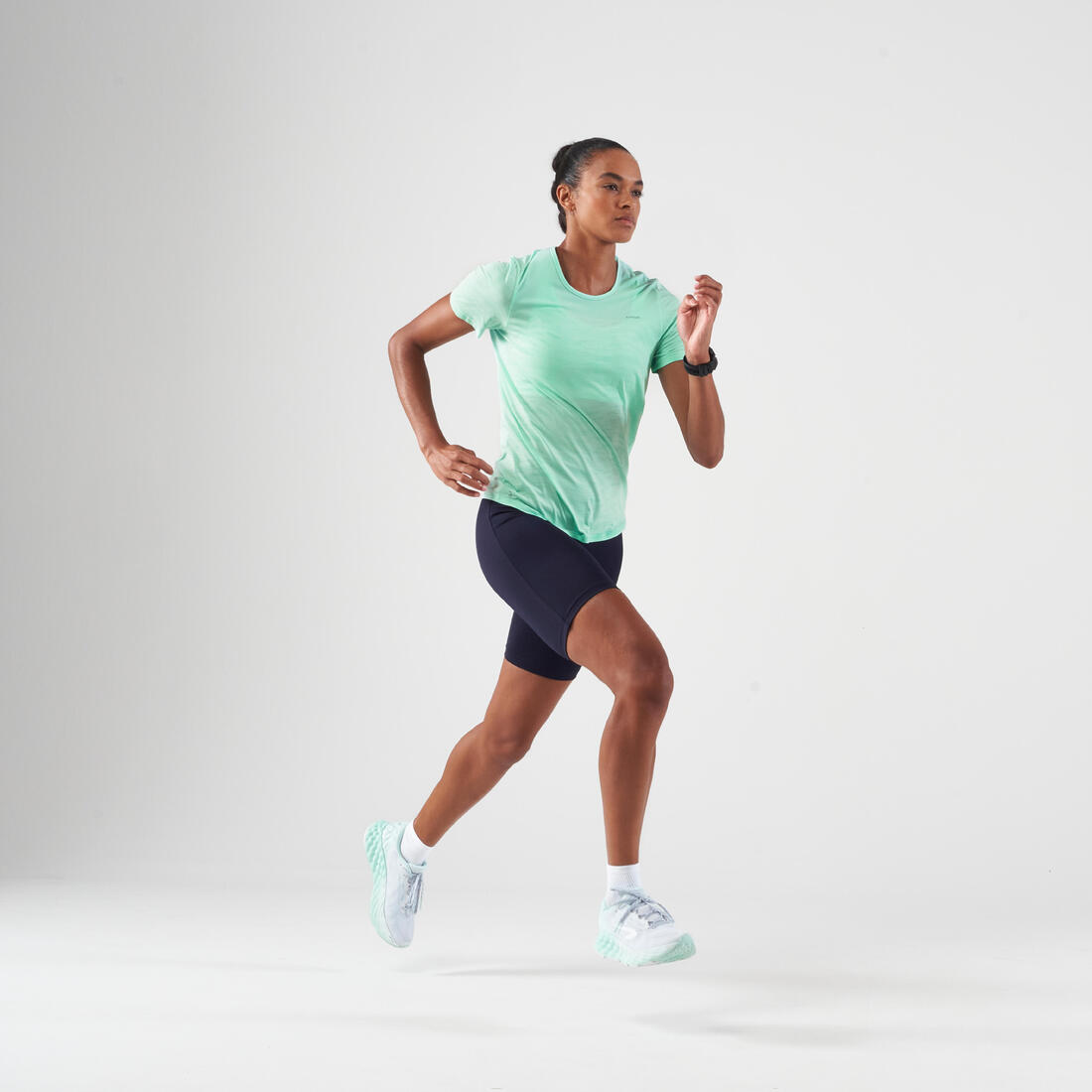 T-shirt running & trail sans couture femme - kiprun run 500 confort