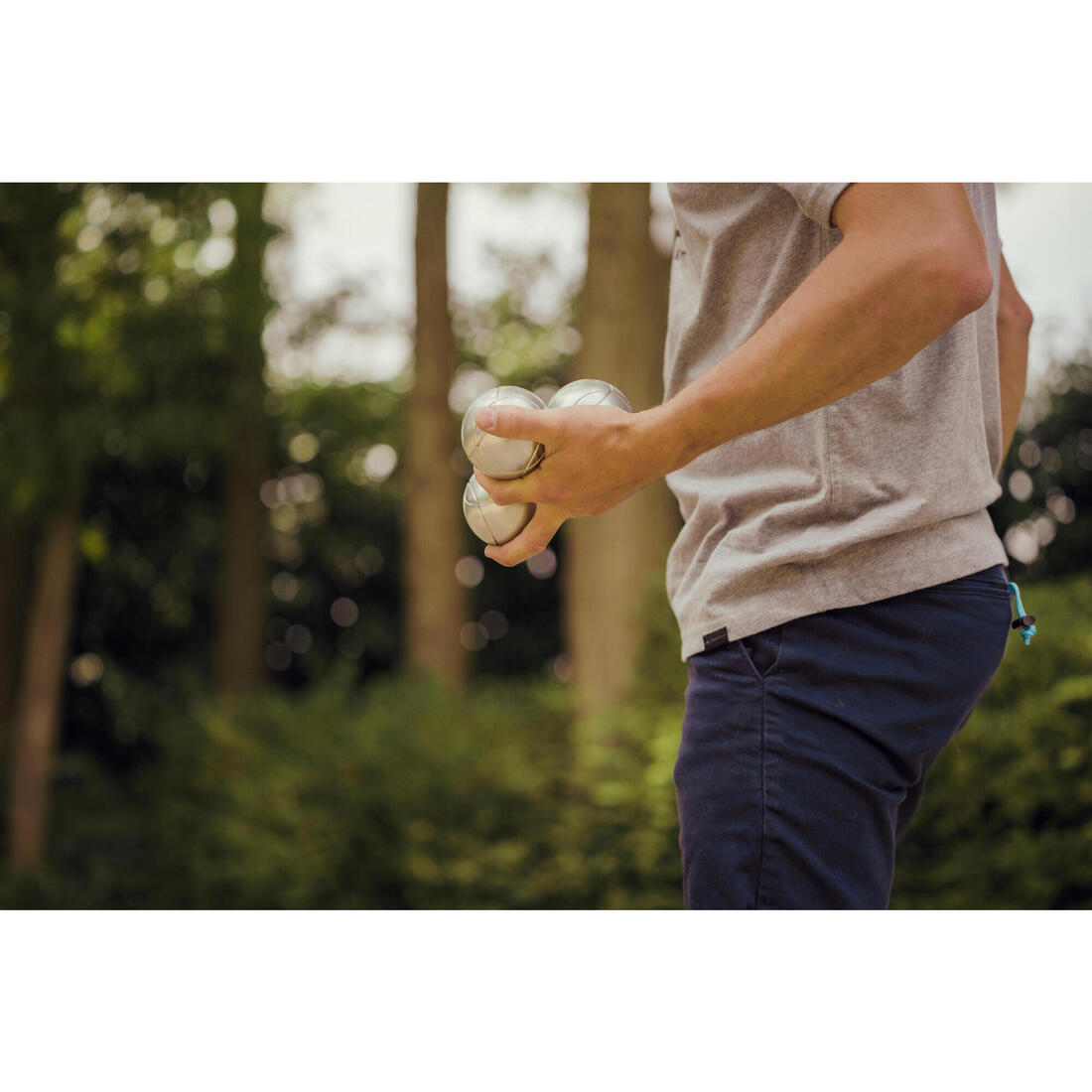 Jeu de 3 boules de pétanque 100 loisir lisses
