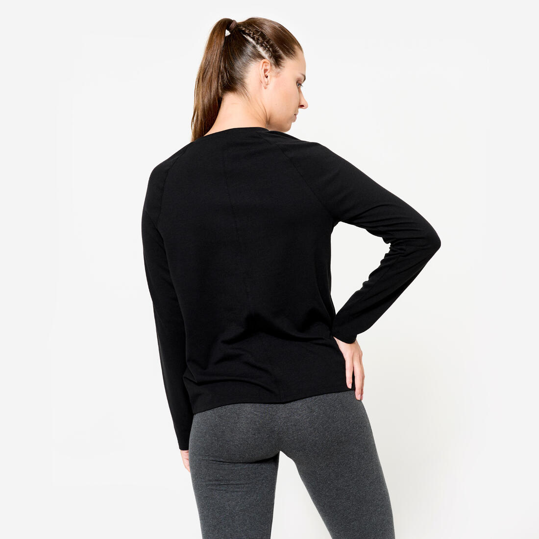 Tee-shirt en coton manches longues femme