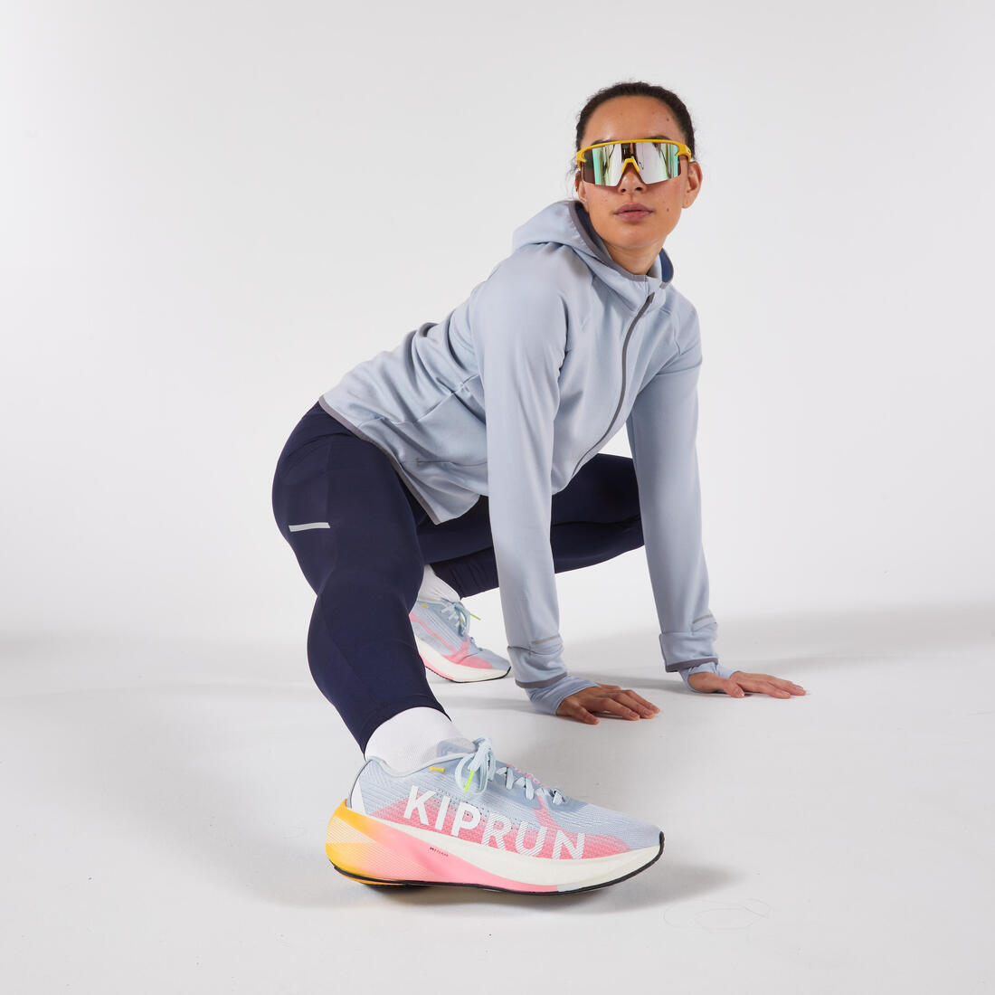 Legging chaud de running Femme, KIPRUN Run 500 Warm