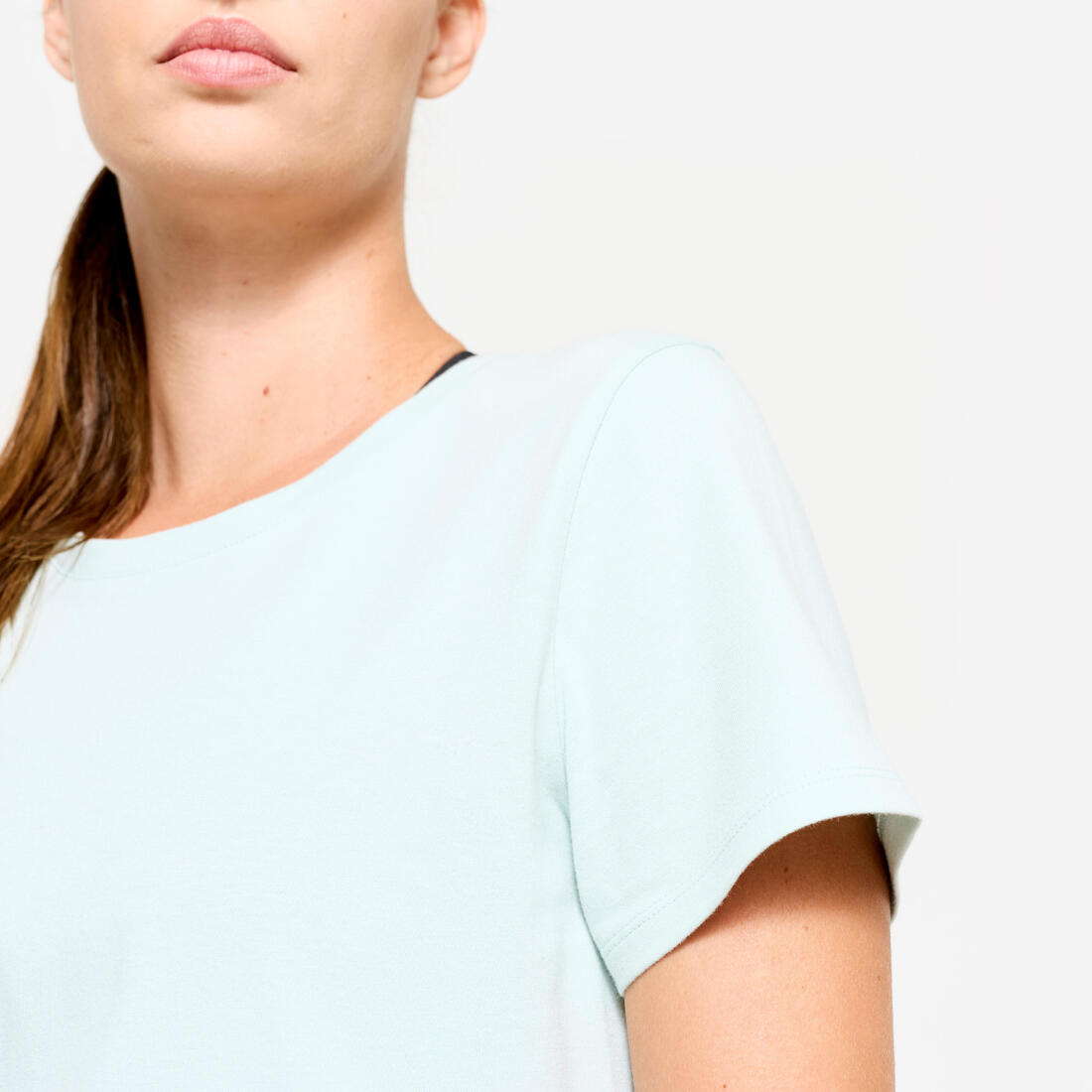 Tee-shirt en coton col rond femme