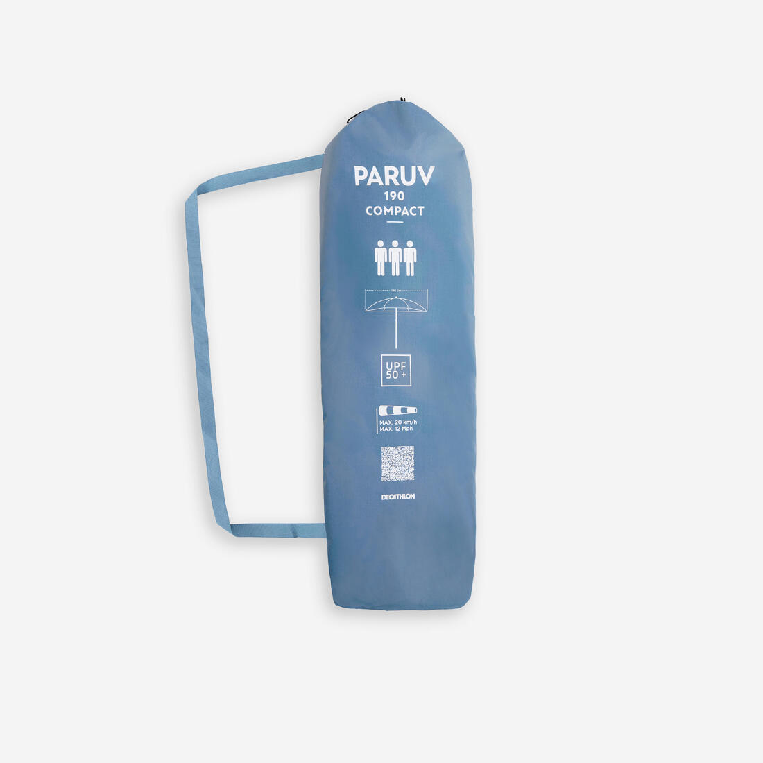 Parasol de plage compact 3 places UPF 50+ - Paruv 190