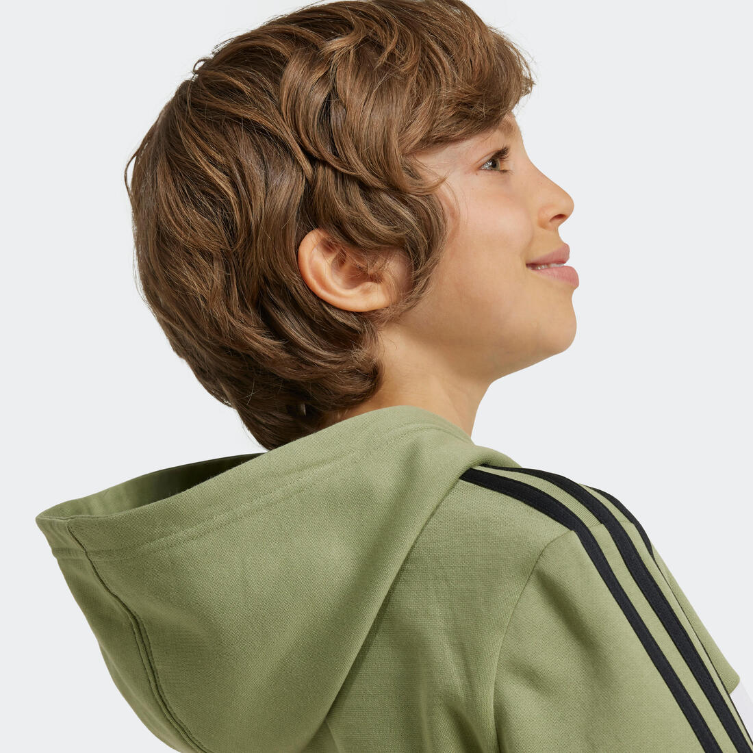 Sweat à capuche Adidas enfant - Vert et noir