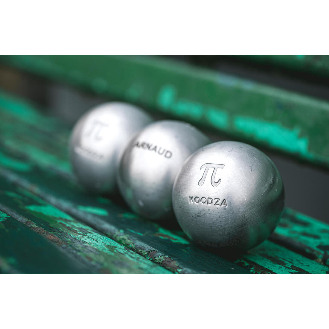 3 boules de pétanque homologuées compétition demi-tendres PI acier inox