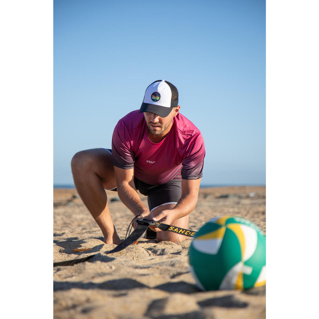 Casquette de Beach Style trucker adulte Rose Bleue