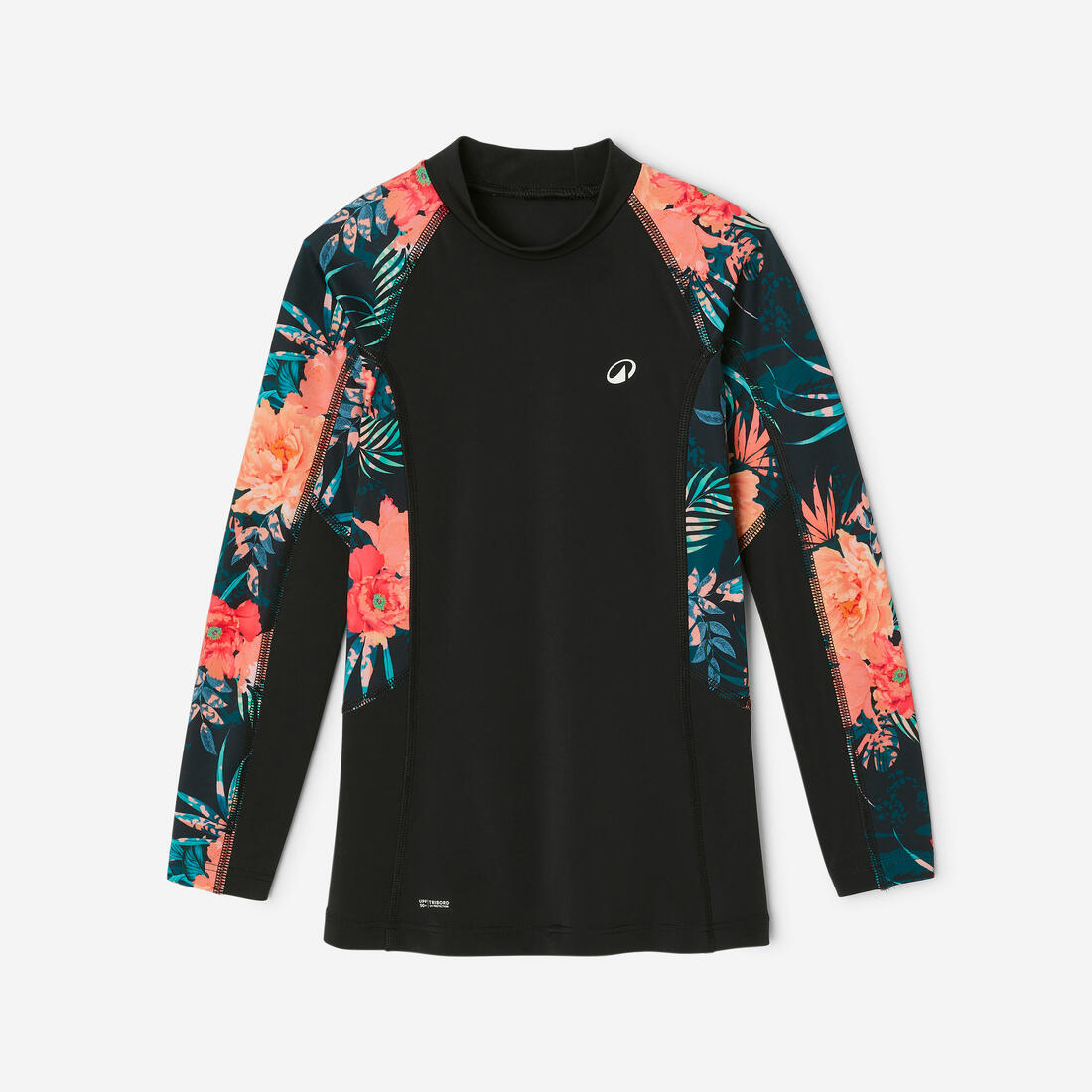 Tee shirt anti uv manches longues fille - 500 orchid