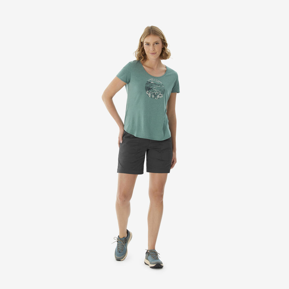 T-shirt de randonnée femme, NH500