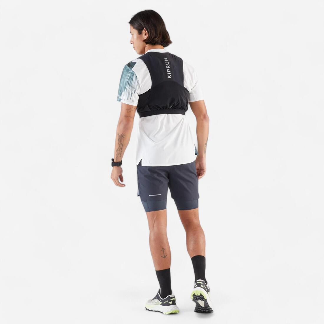 Short 2en1 de running trail longue distance homme - kiprun run ultra 900