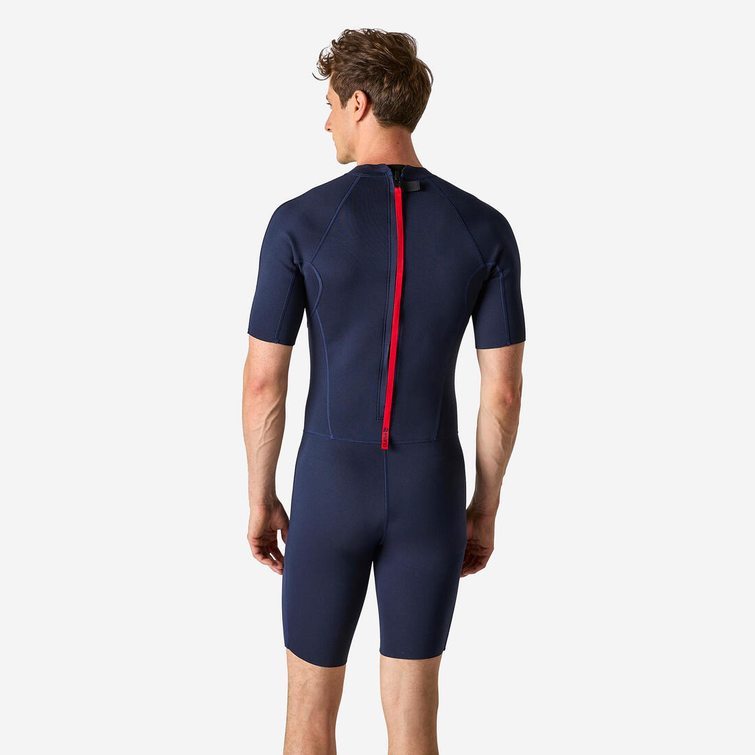Combinaison Surf Shorty 100 Néoprène 1,5mm homme bleu marine