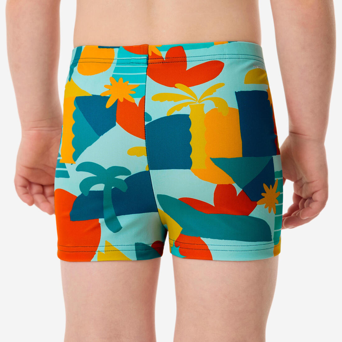 Boxer de bain bébé / enfant bleu imprimé crabes