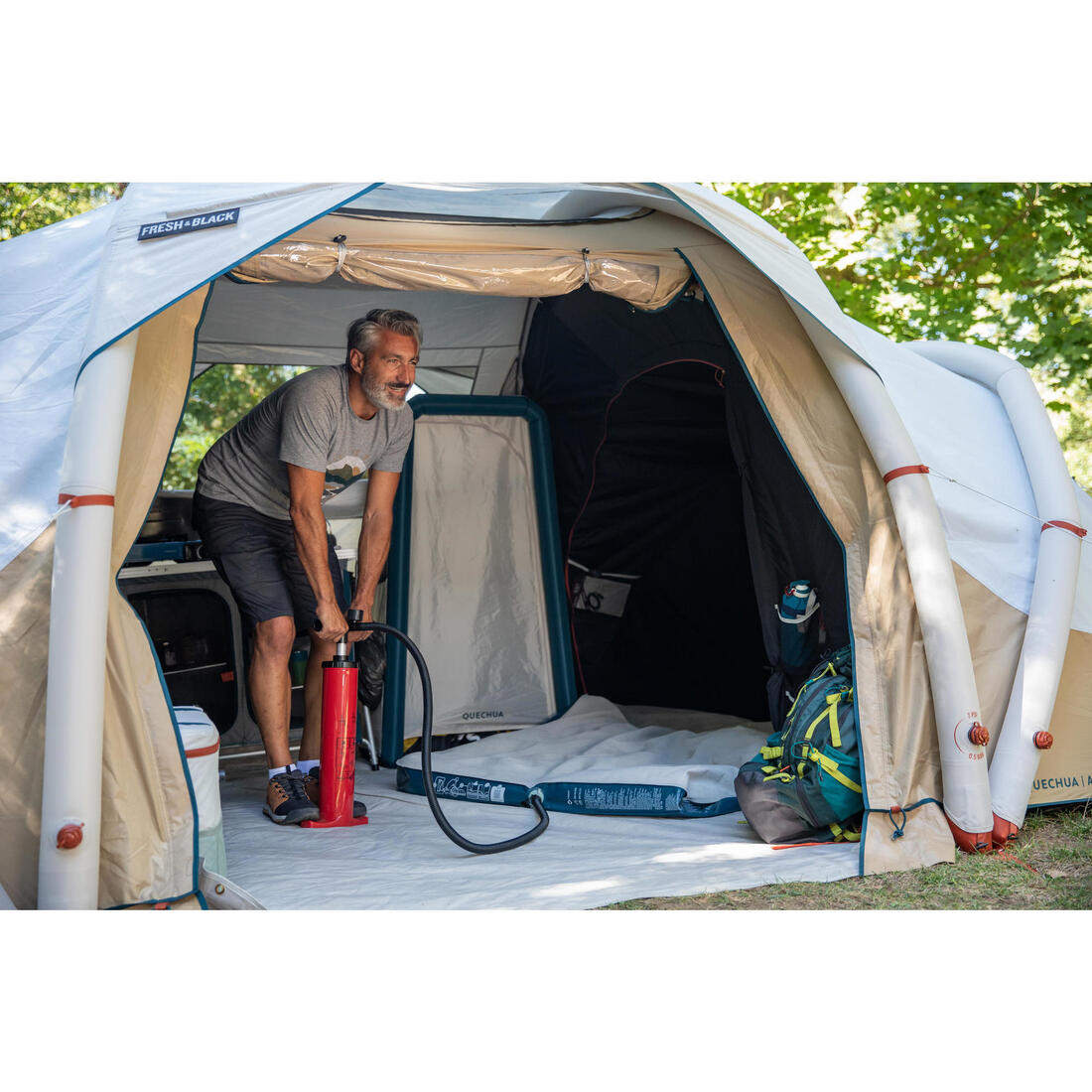 MATELAS GONFLABLE DE CAMPING - AIR BASIC 120 CM - 2 PERSONNES