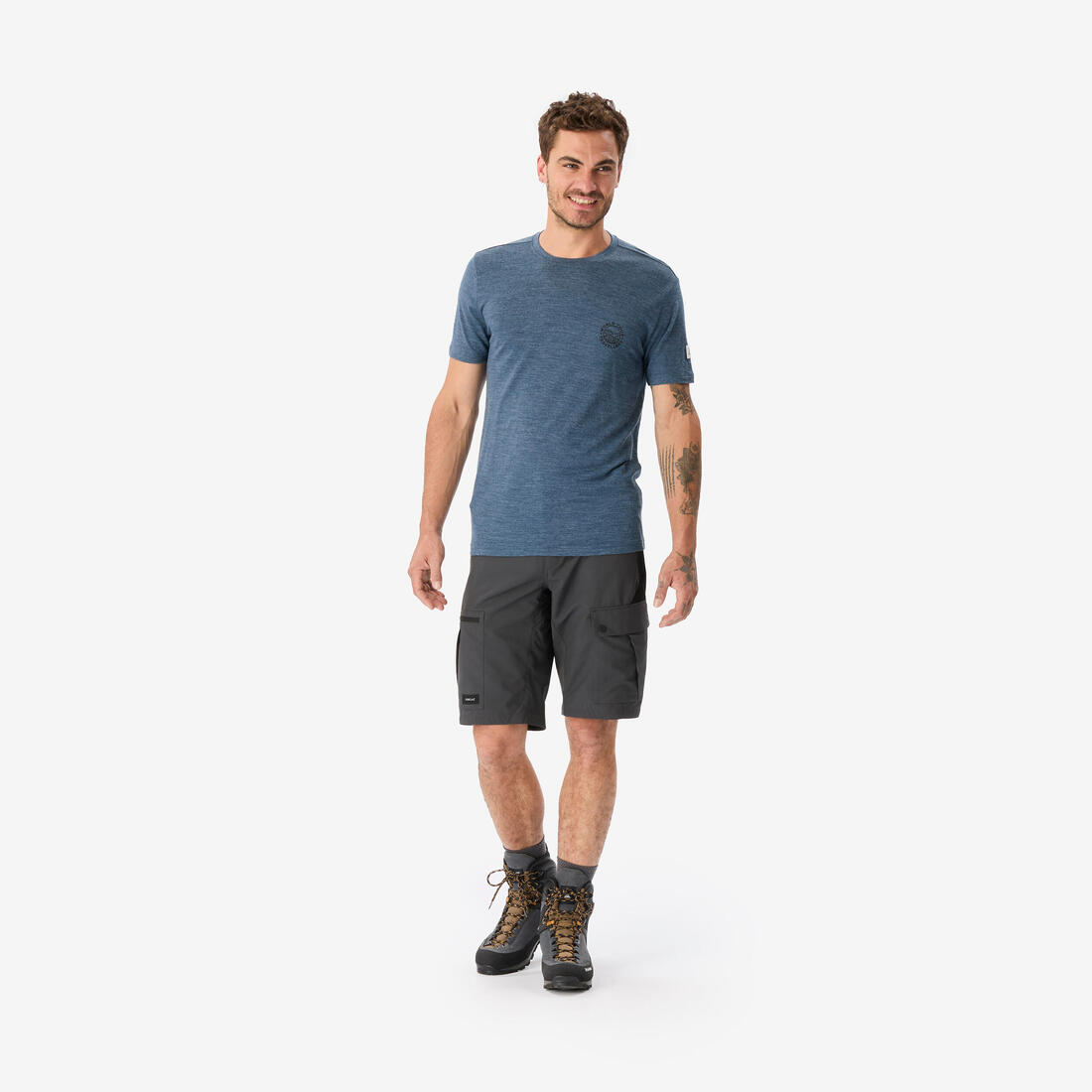 T-shirt manches courtes de trek en laine mérinos homme, Merino Fresh