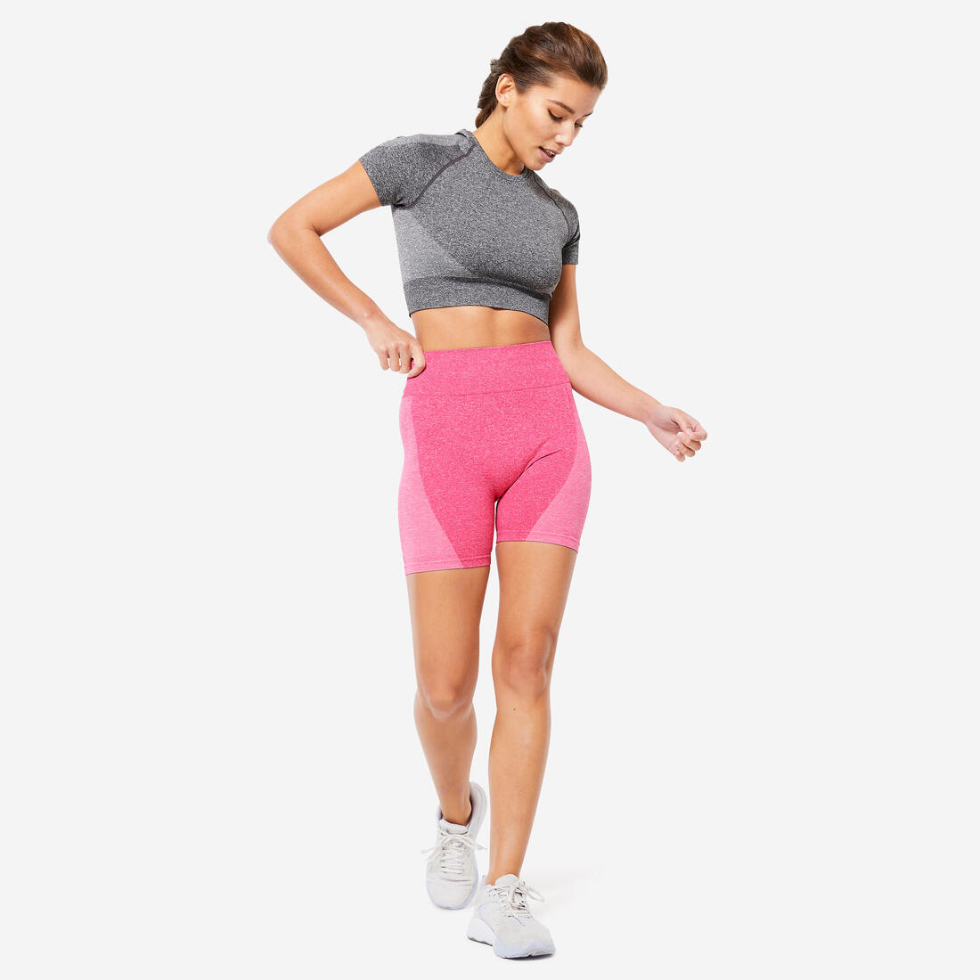 Short de fitness seamless et taille haute